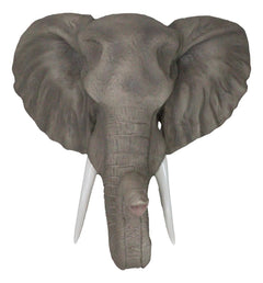 Large 19"L Sahara Elephant Wall Bust For Home Decor Wall Plaque Hanging Statue-9