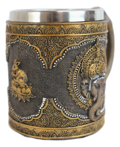 Hindu God Of Success Lord Ganesha Ganapati Coffee Mug With Elephant Trunk Handle-5