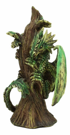 Mother And Baby Gaia Tree Earth Dragon Wyrmling Statue Figurine SET OF 2-7