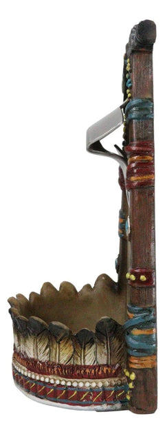 Southwestern Feathers With Turquoise Hand Axe Tribal Indian Wall Bottle Opener-8