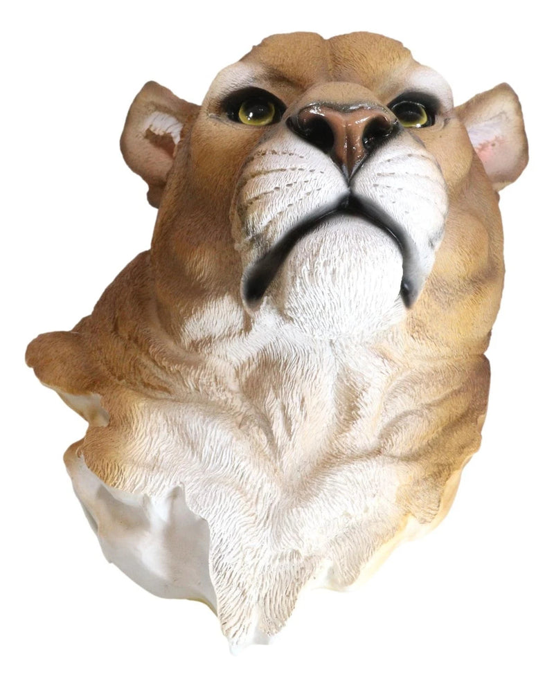 Sarabi Large Lioness Head Wall Decor Plaque 16"Tall Taxidermy Art Decor Figurine-9