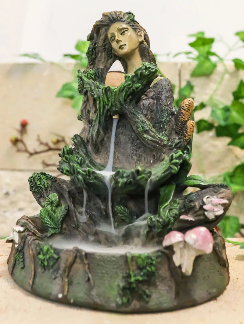 Tree Woman Gaia Dryad Ent Native Earth Goddess Backflow Incense Cone Burner-5