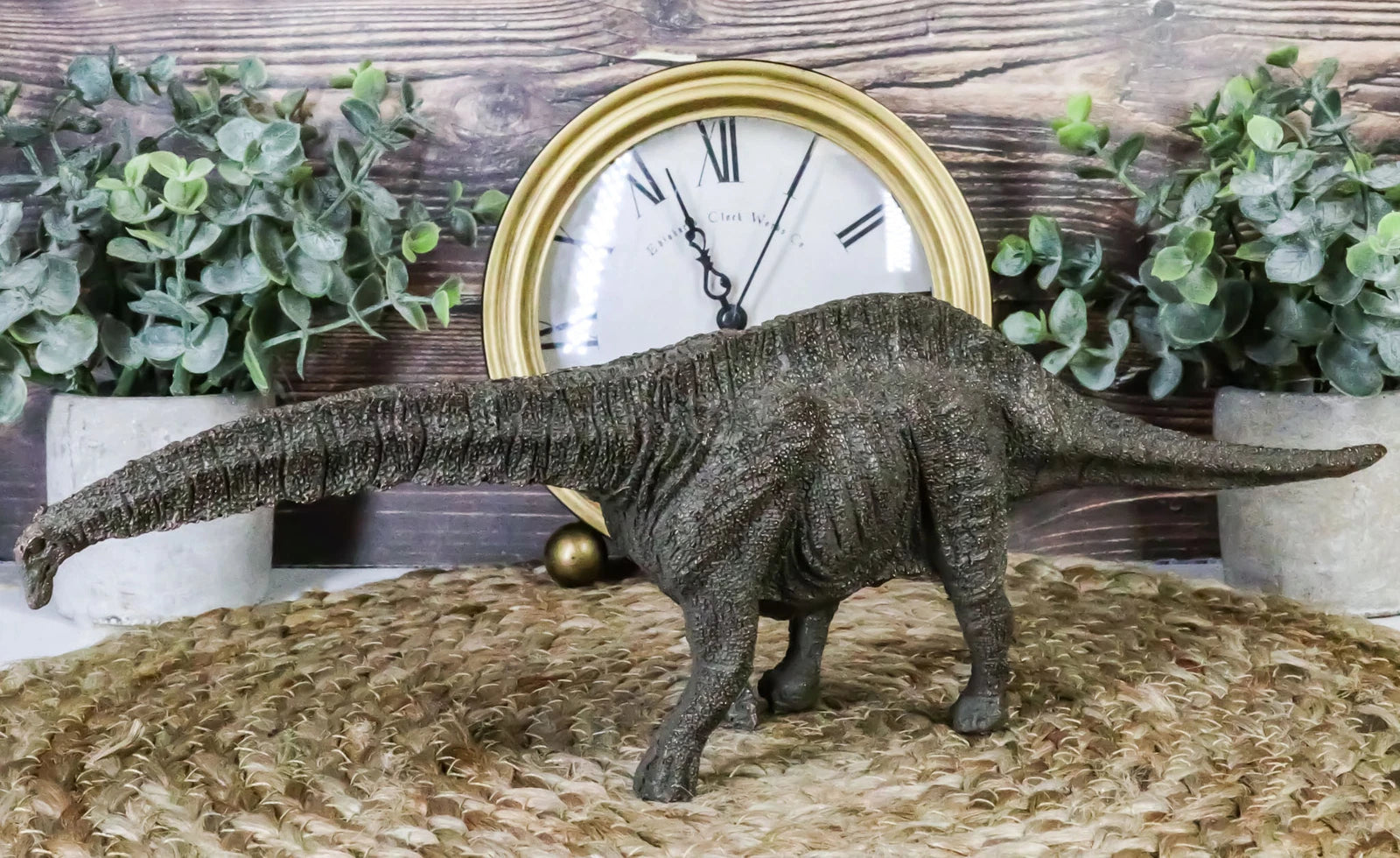14"L Realistic Jurassic Era Sauropod Dinosaur Gigantic Brontosaurus Figurine-1