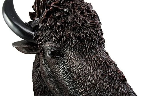 Large Bison Buffalo Hanging Wall Decor Sculpture Plaque Figurine 18.5" H-8