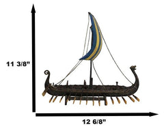 Scandinavian Viking Middle Ages War Ship Battle Longship Prototype Sculpture-9