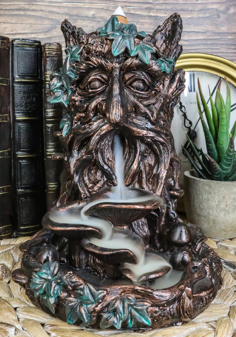 Celtic Greenman Tree Man God Forest Ent Backflow Incense Cone Burner Figurine-2
