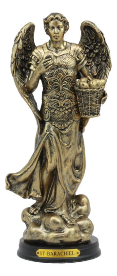 Estatua del Arcángel San Barachiel de la Iglesia Católica Bizantina, 8" de alto, Provisión de Dios-7