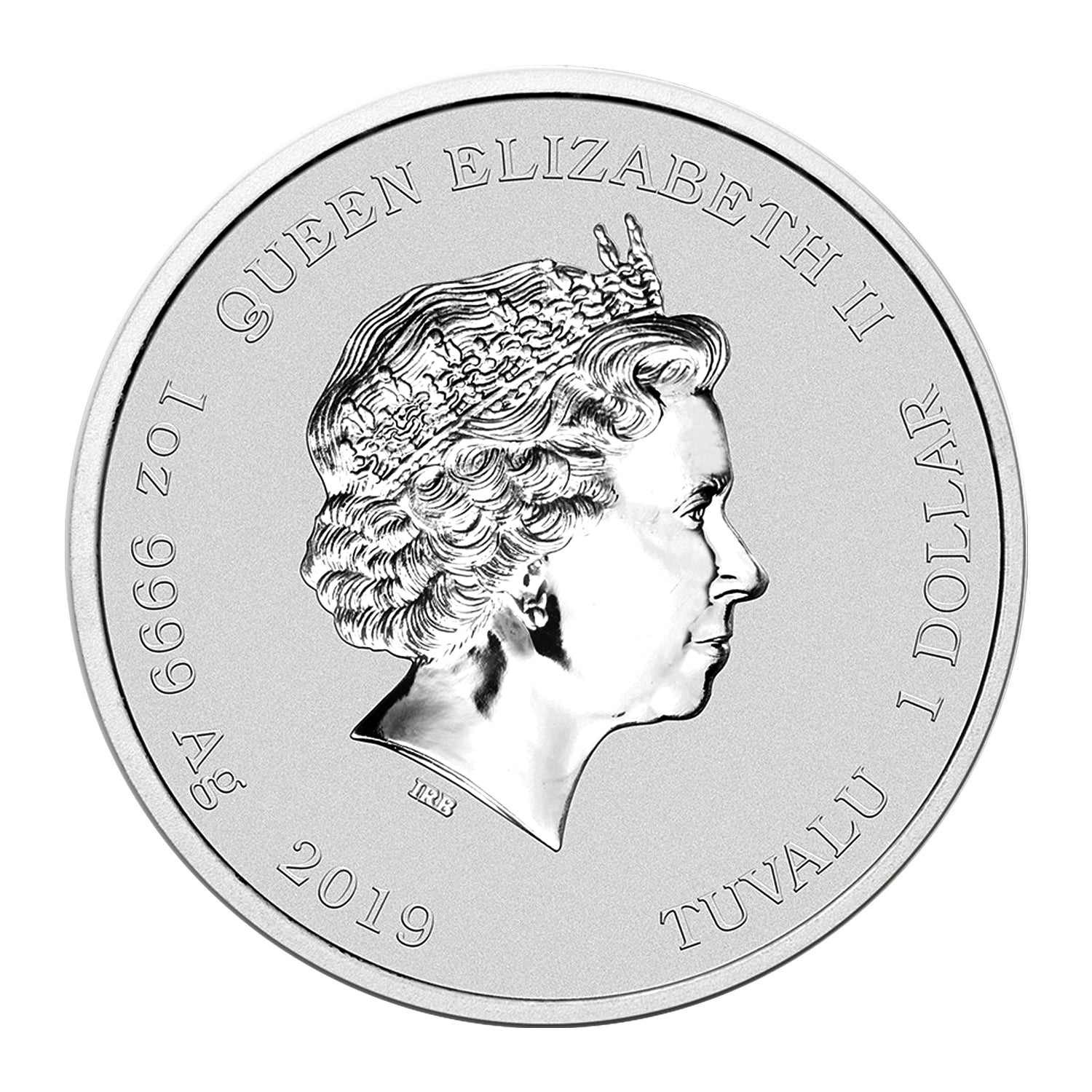 2019 Tuvalu $1 - 1 oz .9999 Plata Marvel Series Hulk BU