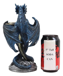 Dragon Heart Altar Drake Candleabra Candle Holder Twin Dragons Figurine 9"Tall-9