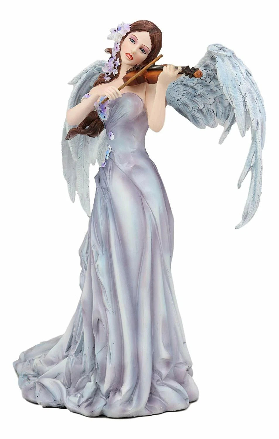 Large Inspirational Decor Angelic Lullaby Heavenly Angel Playing Violin Statue-7