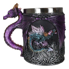 Conception Blue Fire Purple Dragon Beer Stein Tankard Coffee Cup Mug 12oz-5