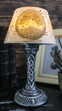 Celtic Sacred Tree Of Life Mini LED Night Light Figurine 7"H Table Courtesy Lamp-1