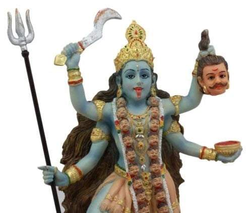 Gift Mahavidya Devi Kali Holding Severed Head Of The Ego Figurine 9"Tall-8