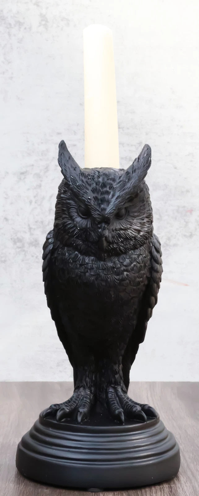 Mystical Wicca Gothic Owl Of Astrontiel Candlestick Candle Holder Figurine-7