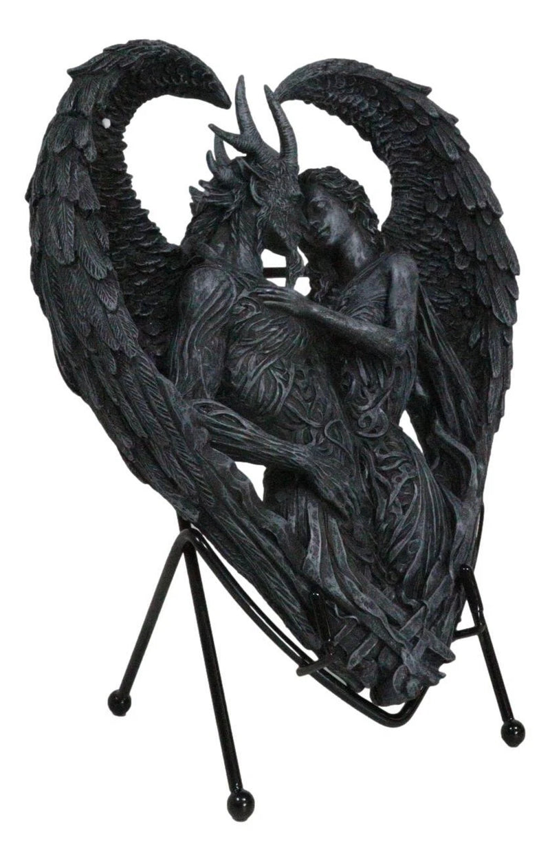 Solemn Vow Innocence Demon And Lilith Dark Angel Heart Plaque With Stand-10