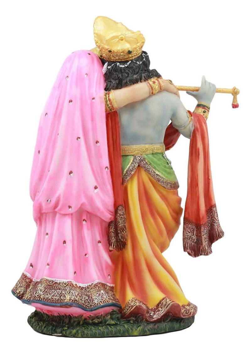 Vedic Radha And Krishna Statue Avatar Of Vishnu Shakti God's Divine Love 8"H-8