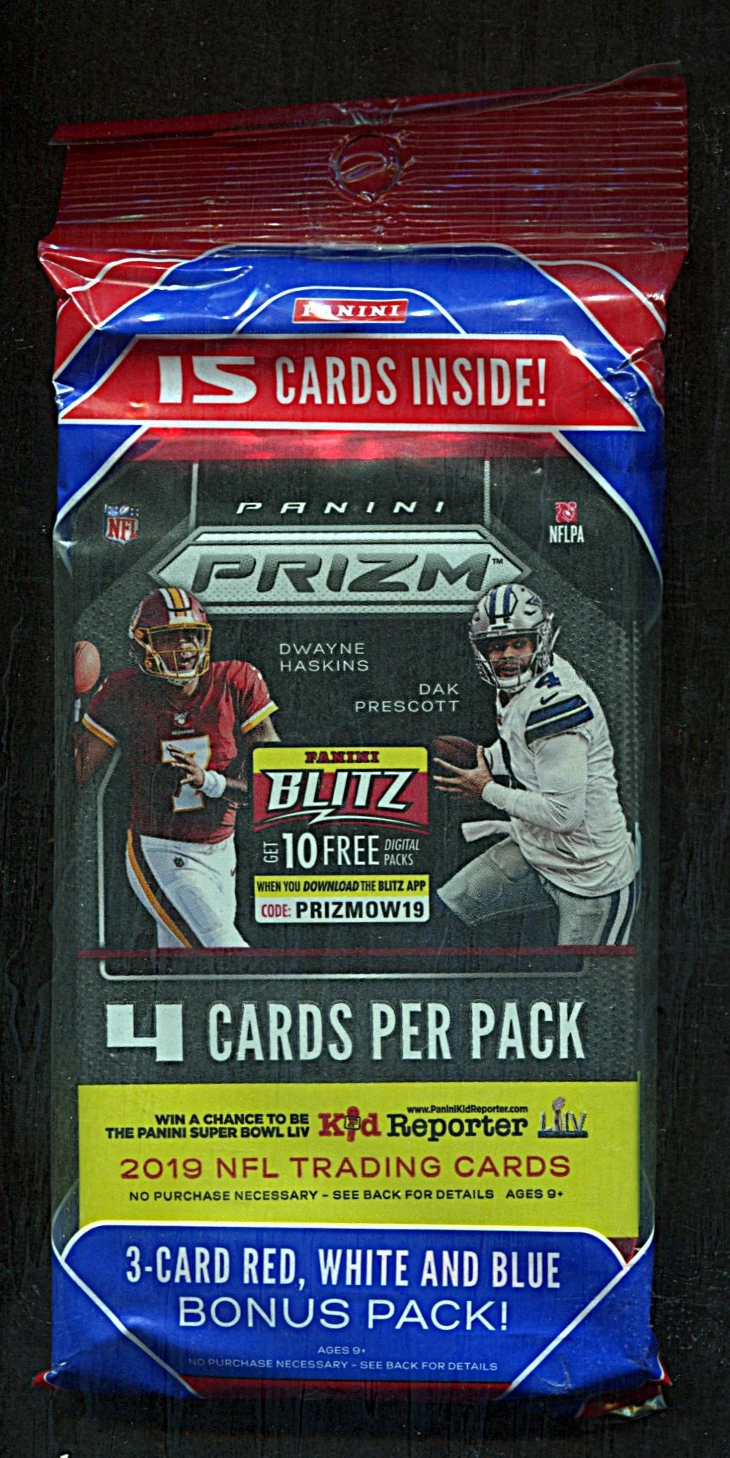 2019 Panini Prizm Football Unopened Value Pack (3/4 and 1/3)