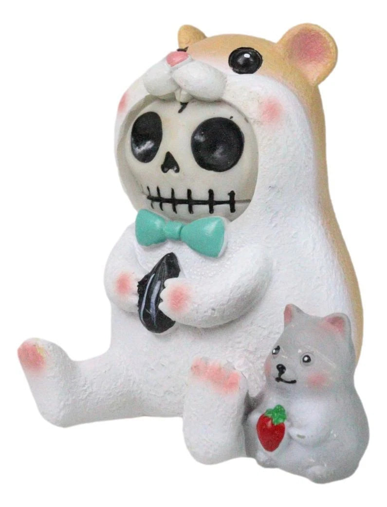 Furrybones Hammy Ribbon Hamster With Guinea Pig Skeleton Furry Bones Figurine-8
