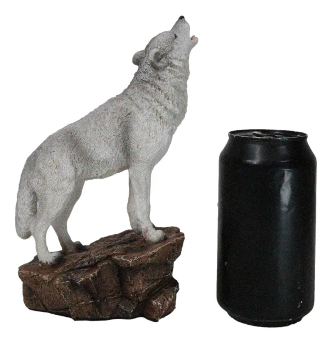 Woodlands Wildlife Mystical Alpha Gray Wolf Howling to The Moon Figurine Decor-6