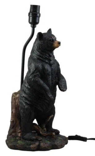 Large Standing Black Bear Surveyor Arkadius Desktop Table Lamp Decor Figurine-9