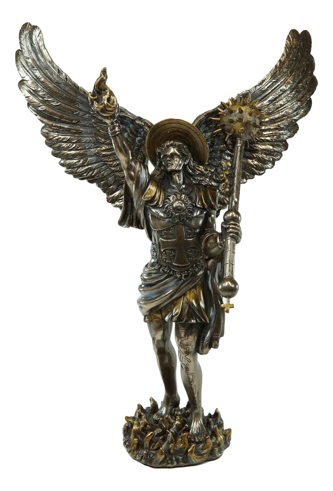 Saint Uriel Archangel Statue Light of God Cherub Angel of Repentance-6