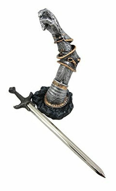Medieval Knight Suit Of Armor & Excalibur Sword Letter Opener Figurine-9