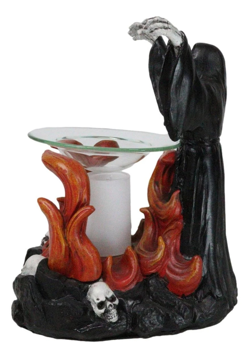 Dark Conjuring Grim Reaper Fire Magic Electric Oil Burner Tart Warmer-6