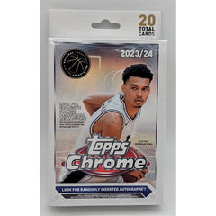 Factory Sealed Hanger Box 2023-24 Topps Chrome NBA Basketball Trading Cards-1