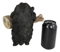 Rustic Western Forest Black Bear Cub Frolic Dangling On Tree Branch Wall Decor-6