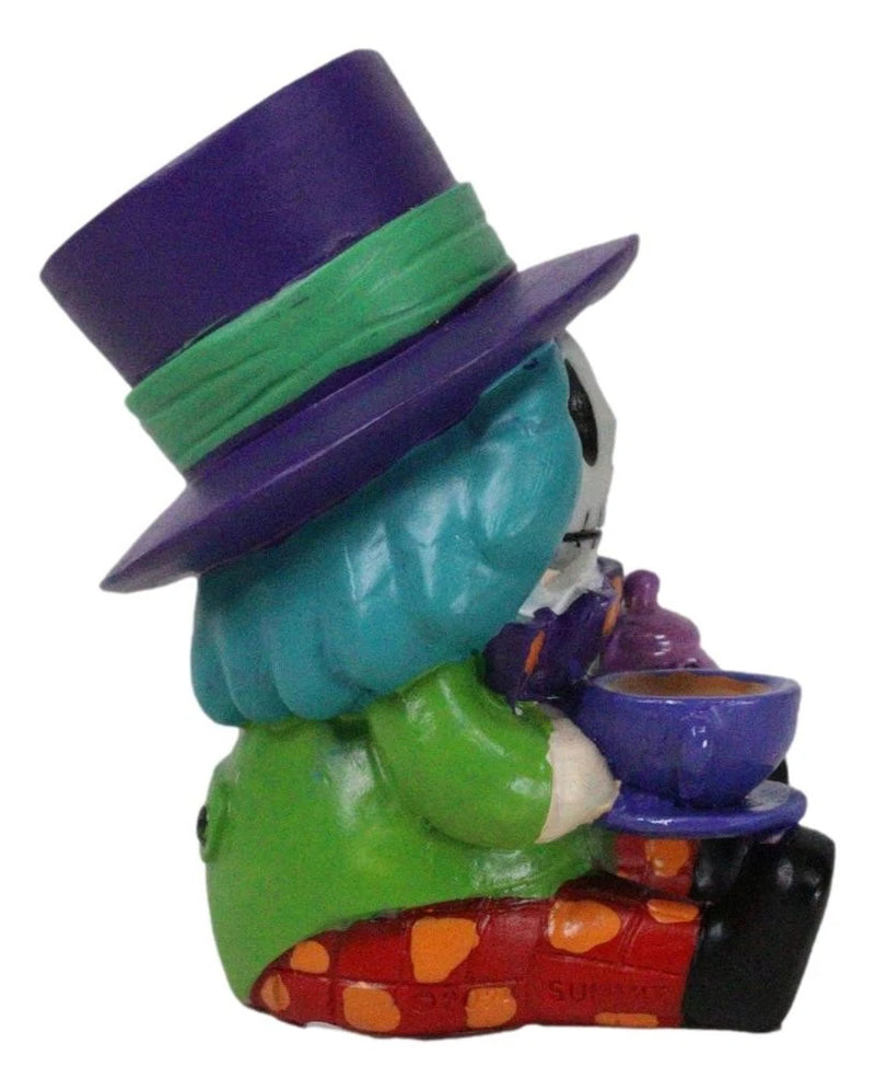 Furry Bones Whimsical Wonderland Mad Hatter Alice Skeleton Figurine Furrybones-5