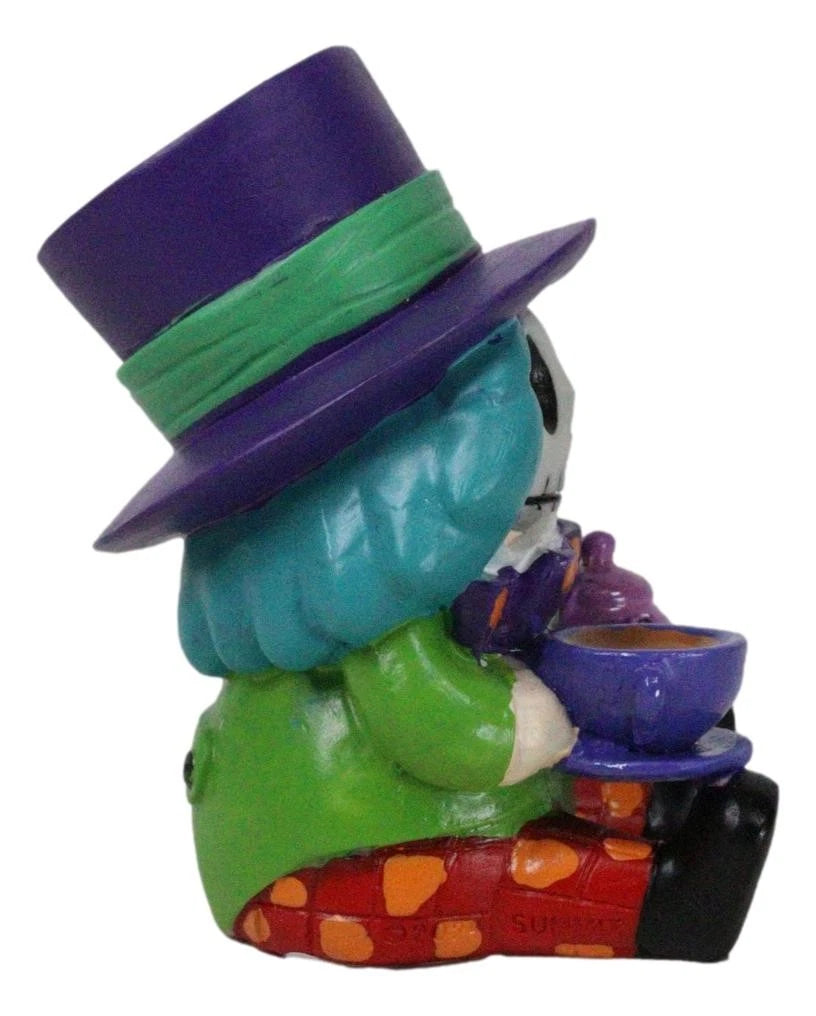 Furry Bones Whimsical Wonderland Mad Hatter Alice Skeleton Figurine Furrybones-5