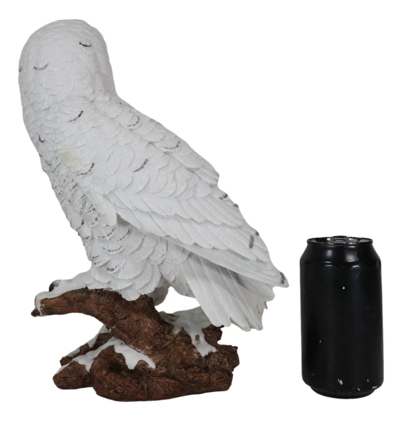 Estatua de búho blanco místico de 31 cm de alto, decoración nocturna con búhos.-6