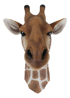 African Safari Long Necked Giraffe Head Wall Decor Scherezade Bust Figurine-10