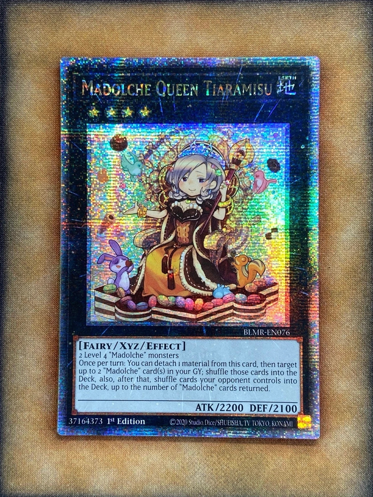Yugioh Madolche Queen Tiaramisu BLMR-EN076 Quarter Century Rare 1st Ed NM