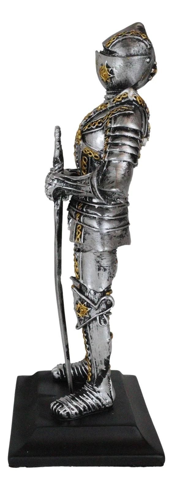 Medieval Swordsman Knight Figurine Suit of Armor Northern Star Coat Of Arms-9