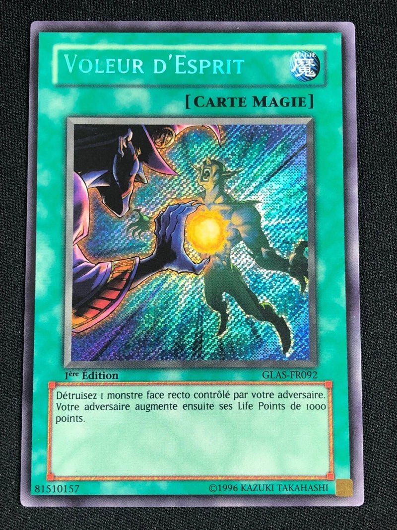 YUGIOH SOUL TAKER GLAS-FR092 1ST SECRET RARE! (FRENCH) GLAS-EN092 LP!-1