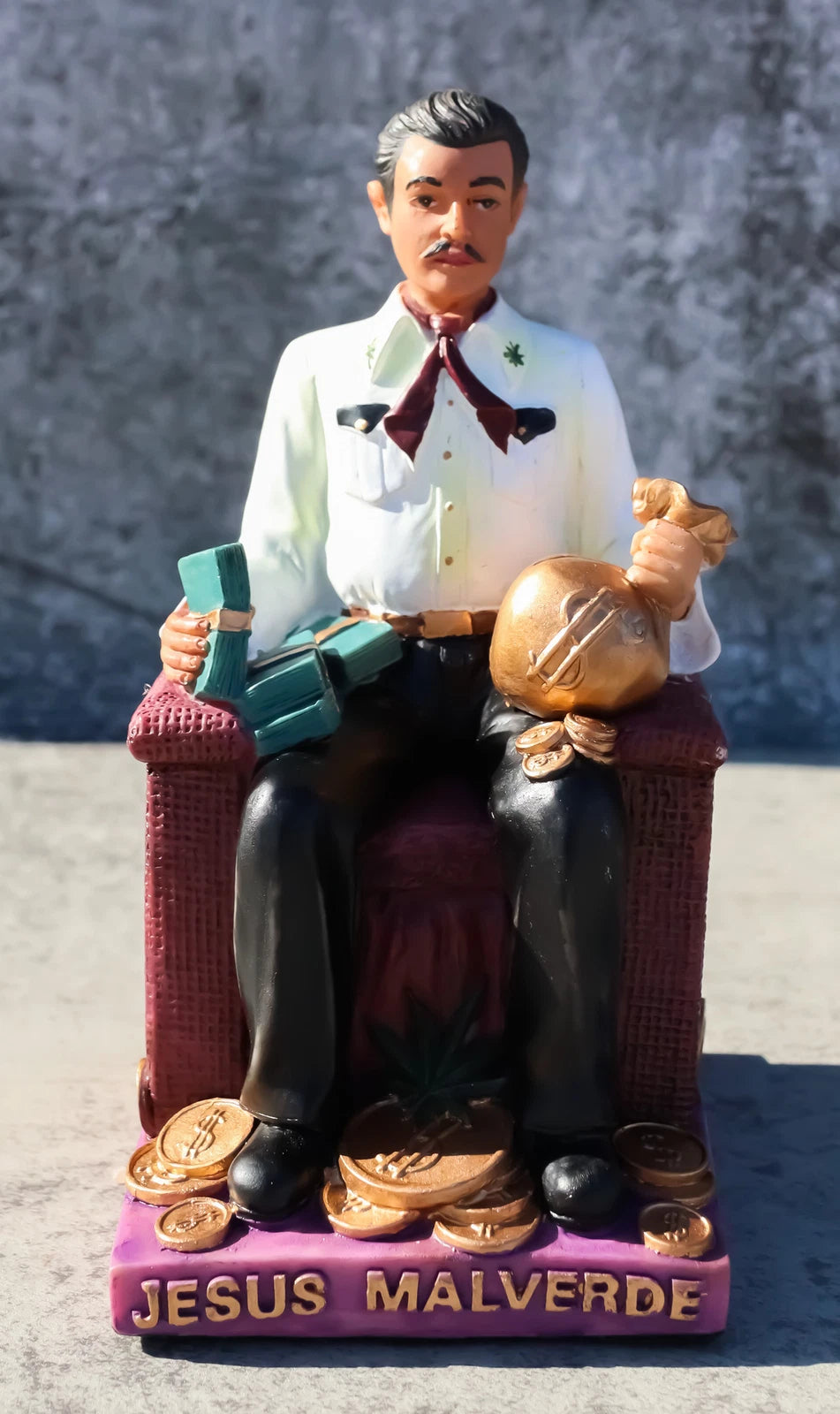 Jesus Malverde Statue Angel Of The Poor Sinaloa Figurine 6.25"Tall-8