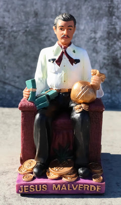 Jesus Malverde Statue Angel Of The Poor Sinaloa Figurine 6.25"Tall-8