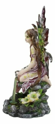 Mythical Goddess Moss Fairy With Elixir Of Youth By Sacred Lagoon Statue 8"Tall-7