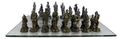 Medieval Warfare Age Of Knights & Kings Resin Chess Pieces With Glass Board Set-7
