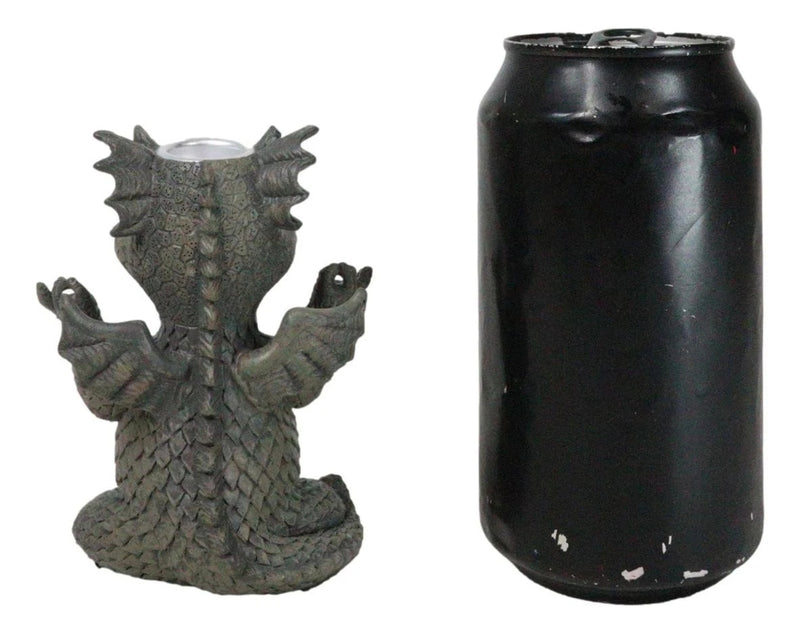 Zen Whimsical Garden Dragon Yoga Sitting In Meditation Backflow Incense Burner-7