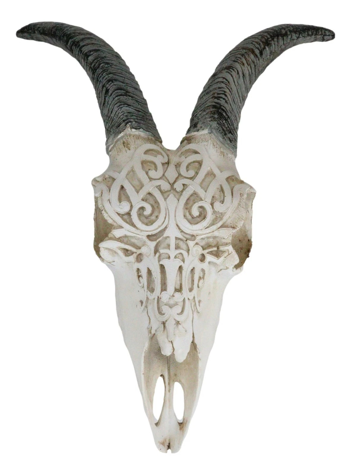 Rustic Tooled Filigree Bighorn Sheep Young Ram Skull LED Light Wall Decor Plaque-6