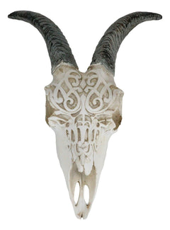 Rustic Tooled Filigree Bighorn Sheep Young Ram Skull LED Light Wall Decor Plaque-6