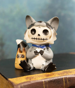 Furrybones Bandit The Raccoon Voodoo Stitched Skeleton Figurine 3"H-1