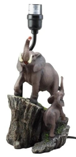 Migration Of The Majestic Elephant Family Safari Desktop Table Lamp Statue Decor-7