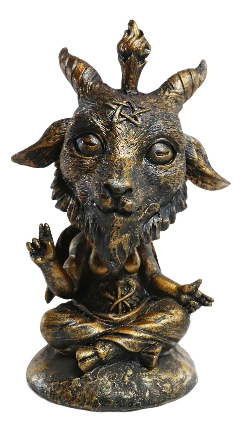 Sabbatic Goat Of Mendes Samael Lilith Baphomet Bobblehead Figurine-5