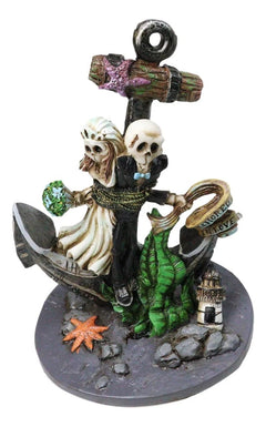 Day Of The Dead Skeleton Wedding Bride and Groom Anchored in Love Figurine-7