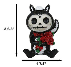 Furrybones Valentines Odo The Skunk Red Roses Skeleton Monster Ornament Figurine-6