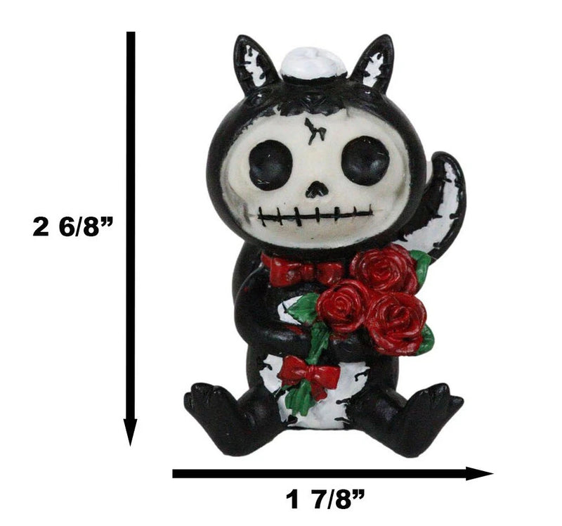 Furrybones Valentines Odo The Skunk Red Roses Skeleton Monster Ornament Figurine-6