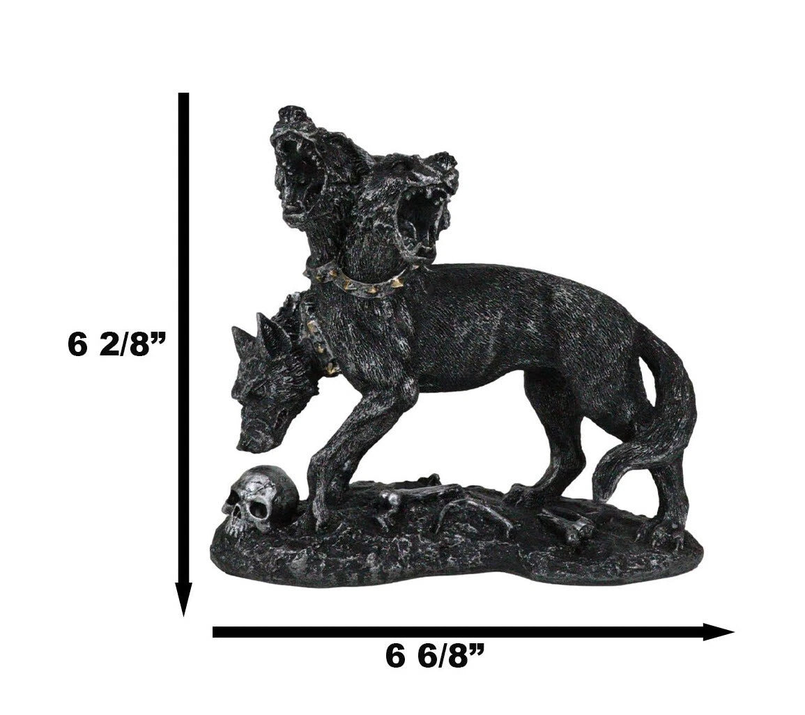 Figura de Cerbero, guardián de la hidra de tres cabezas, perro de Hades, perro guardián de la mitología griega-7